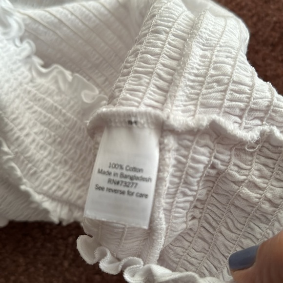 BUNDLE 4 for $30 EBUC SO GOODS FOR LIFE LADIES XL STRETCH WHT COTTON TANK FRILLS - Picture 7 of 8